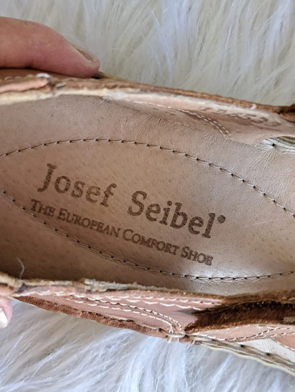 Josef Seibel Tan Leather Mary Janes